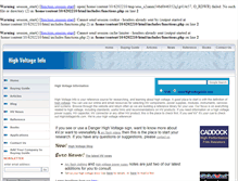Tablet Screenshot of highvoltageinfo.com